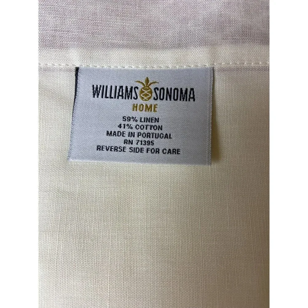 Williams - Sonoma white & red placemats set of 3 linen blend